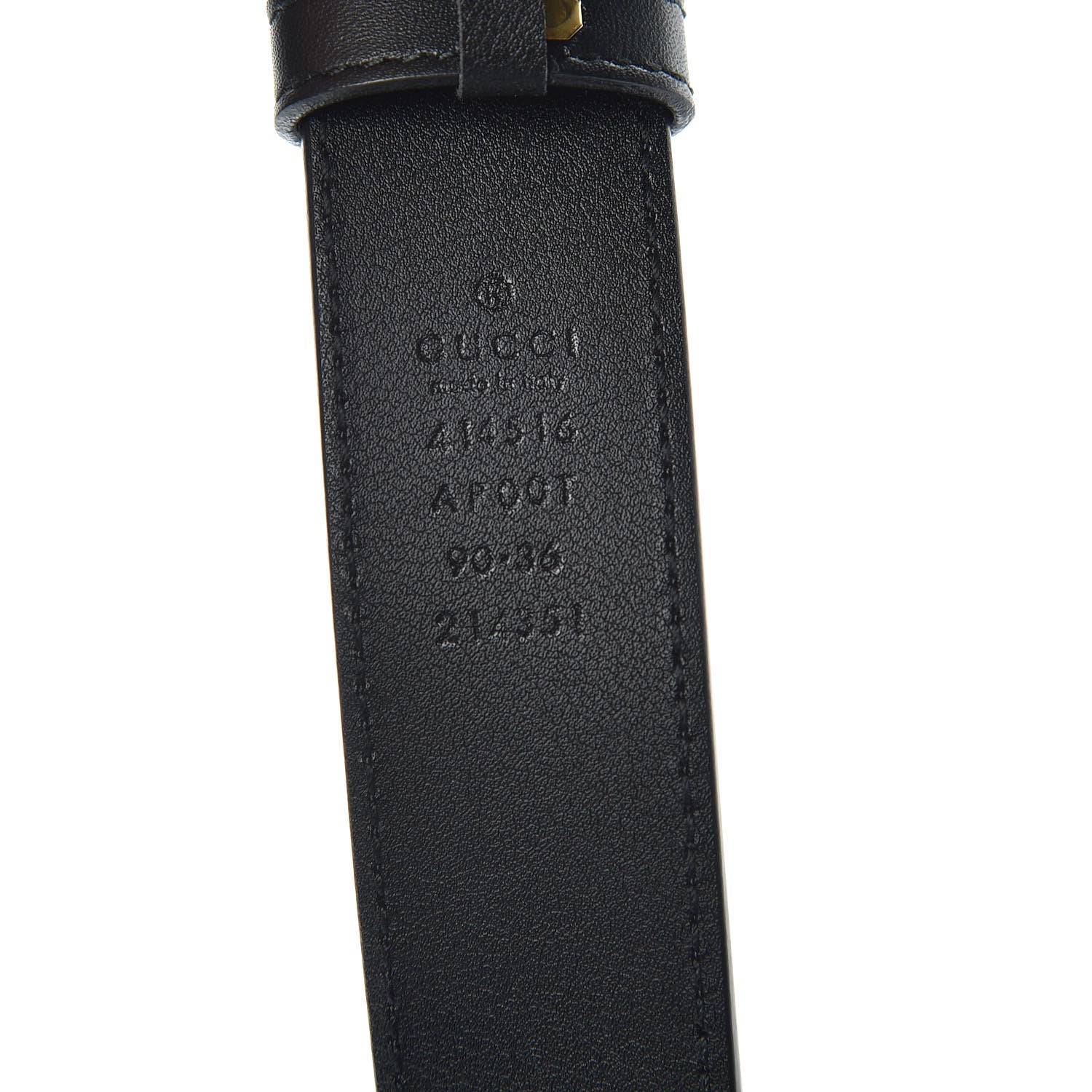 Gucci Calfskin Double G 30mm Belt 90 36 Black 4 of 6