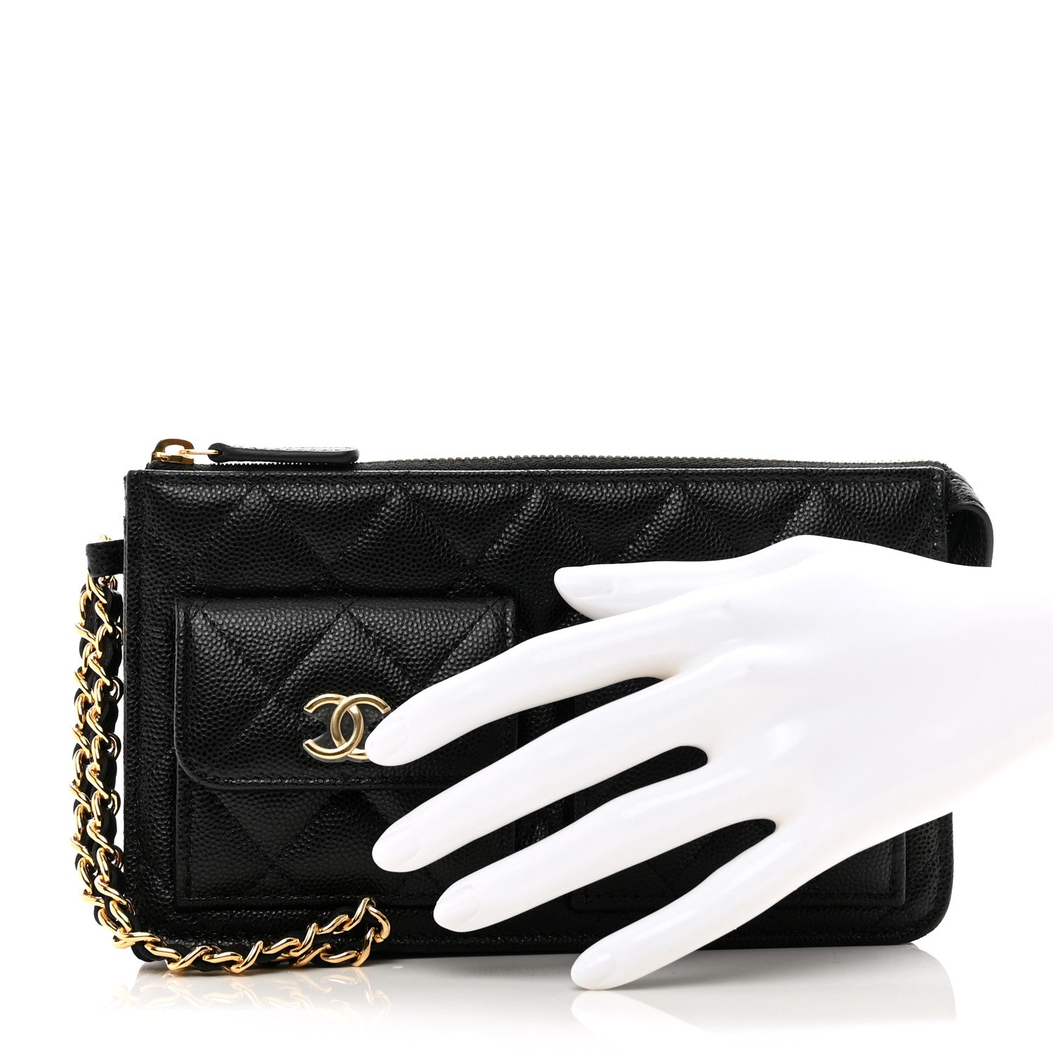 Chanel Caviar Quilted Polly Pocket Pouch Black 2 of 7