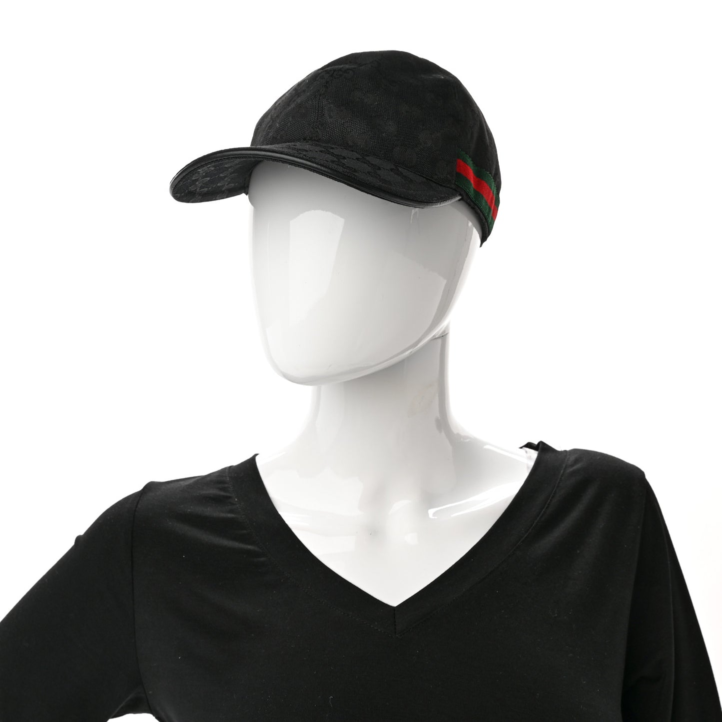 Monogram Web Baseball Hat M Black