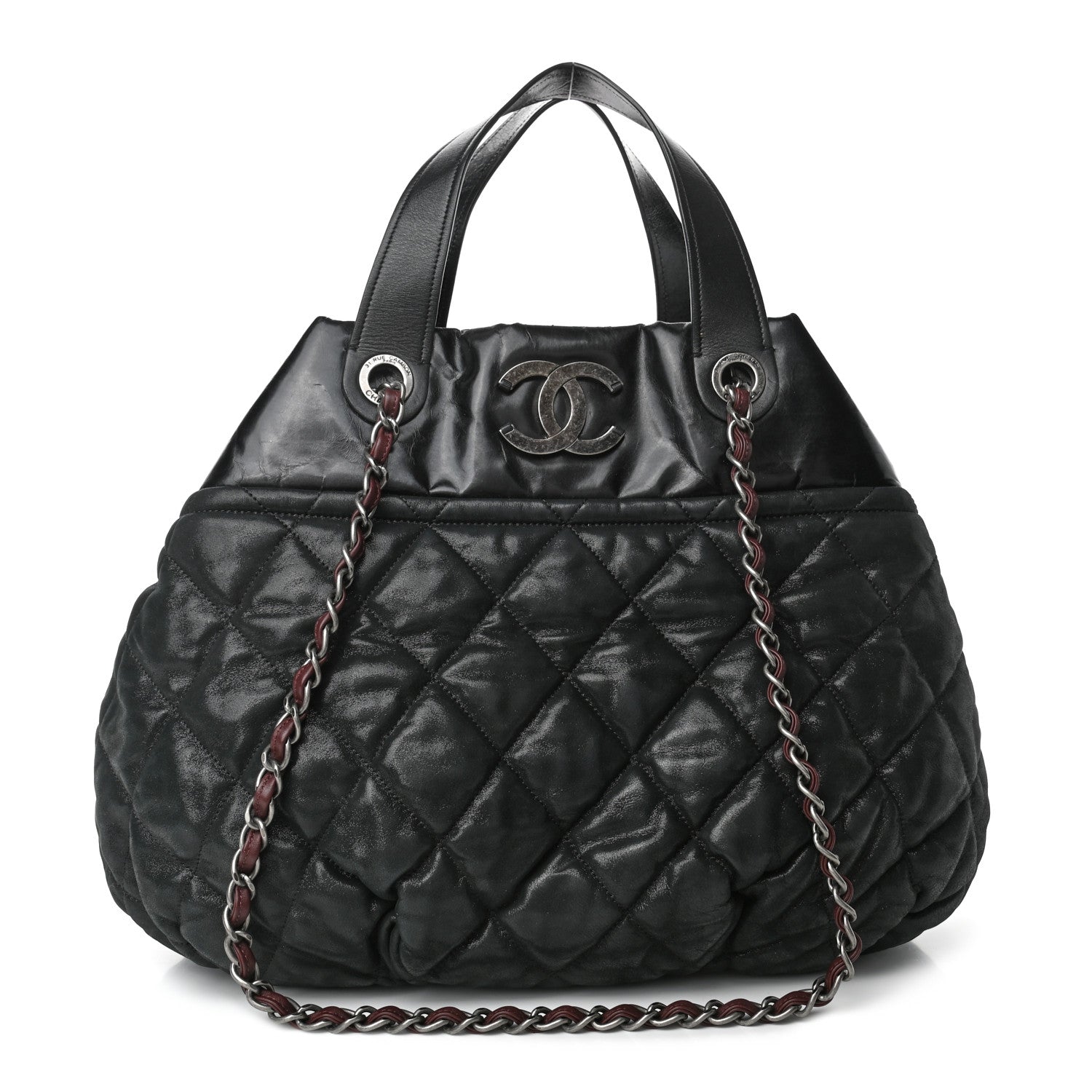 Chanel Iridescent Calfskin Quilted Large In The Mix Tote Black 1 of 4