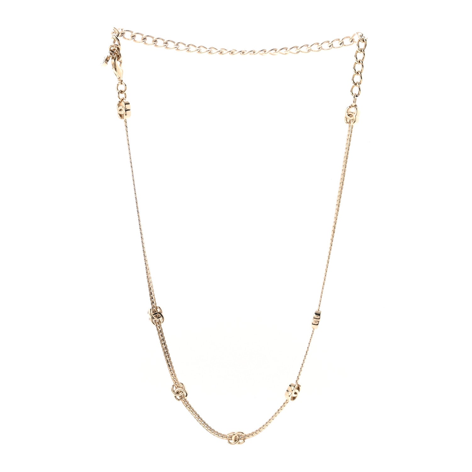 Chanel Metal CC Short Chain Necklace Gold 3 of 7