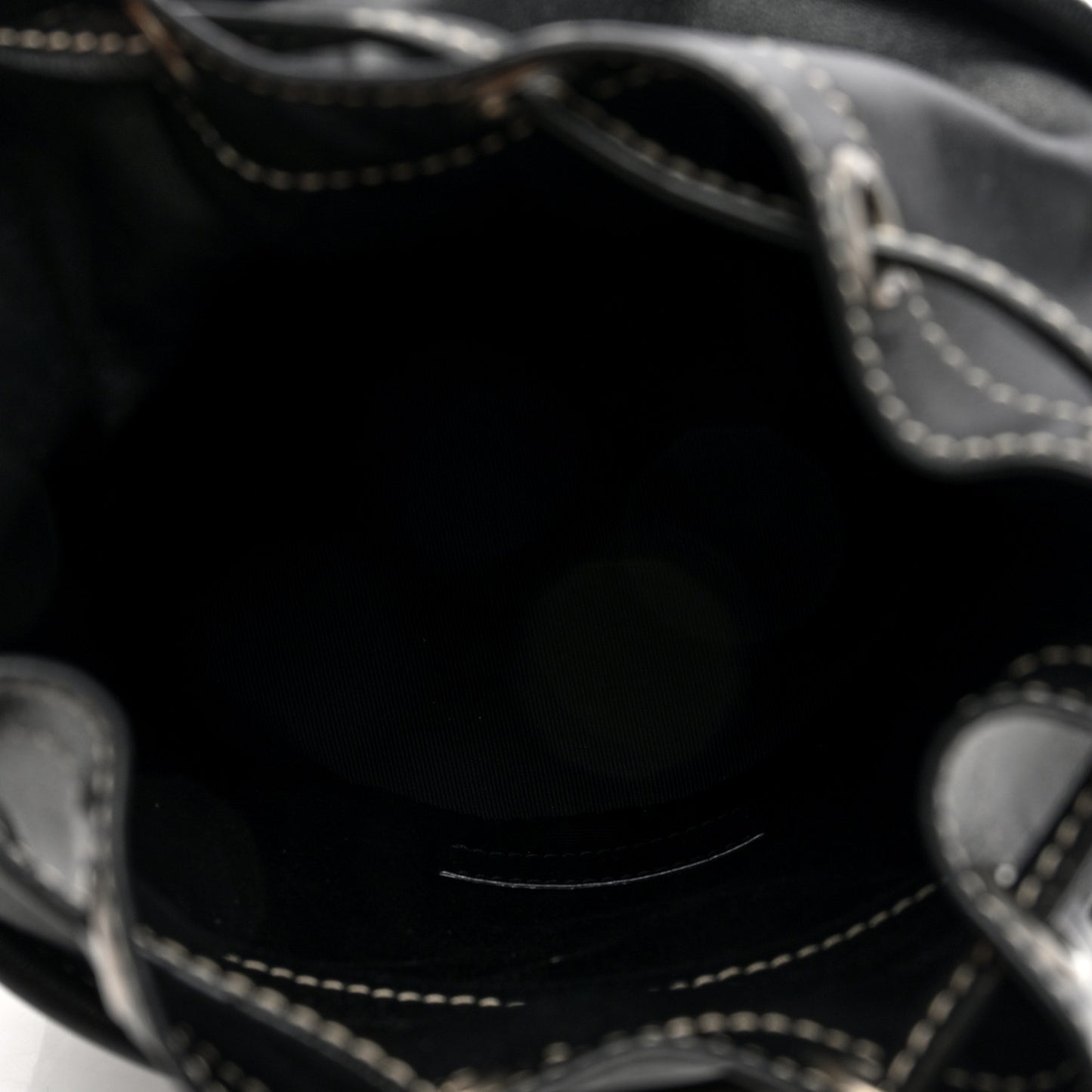 Smooth Calfskin Studded Small Bahia Drawstring Bucket Bag Black Multicolor