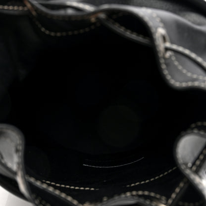 Saint Laurent Smooth Calfskin Studded Small Bahia Drawstring Bucket Bag Black Multicolor 5 of 9