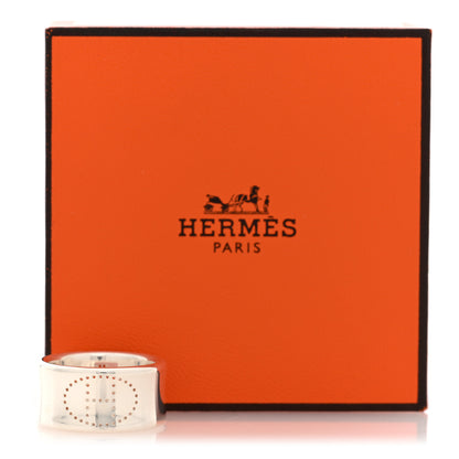 Hermes Sterling Silver GM Eclipse Ruban Ring 55 7.25 6 of 6