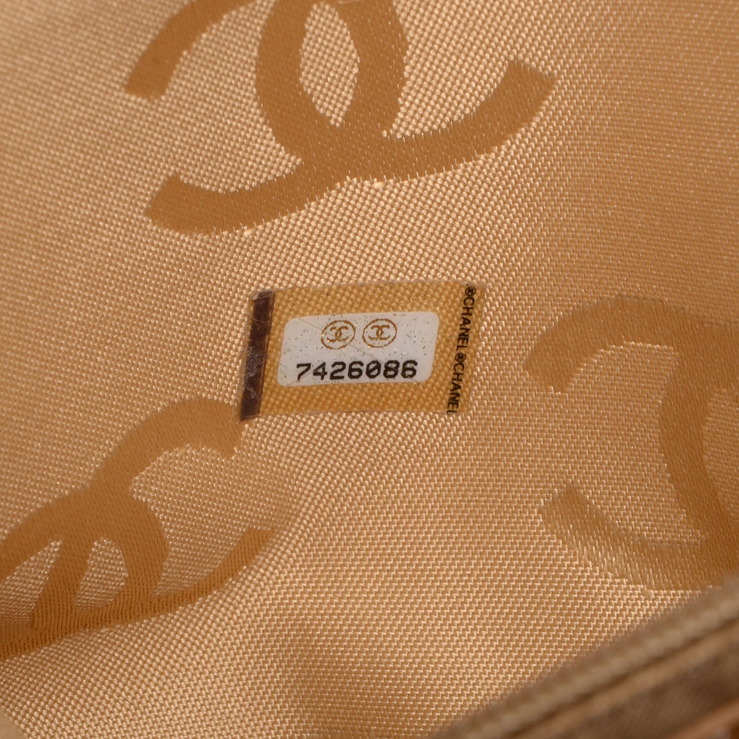 Chanel Lambskin Surpique Shoulder Bag Beige 7 of 8