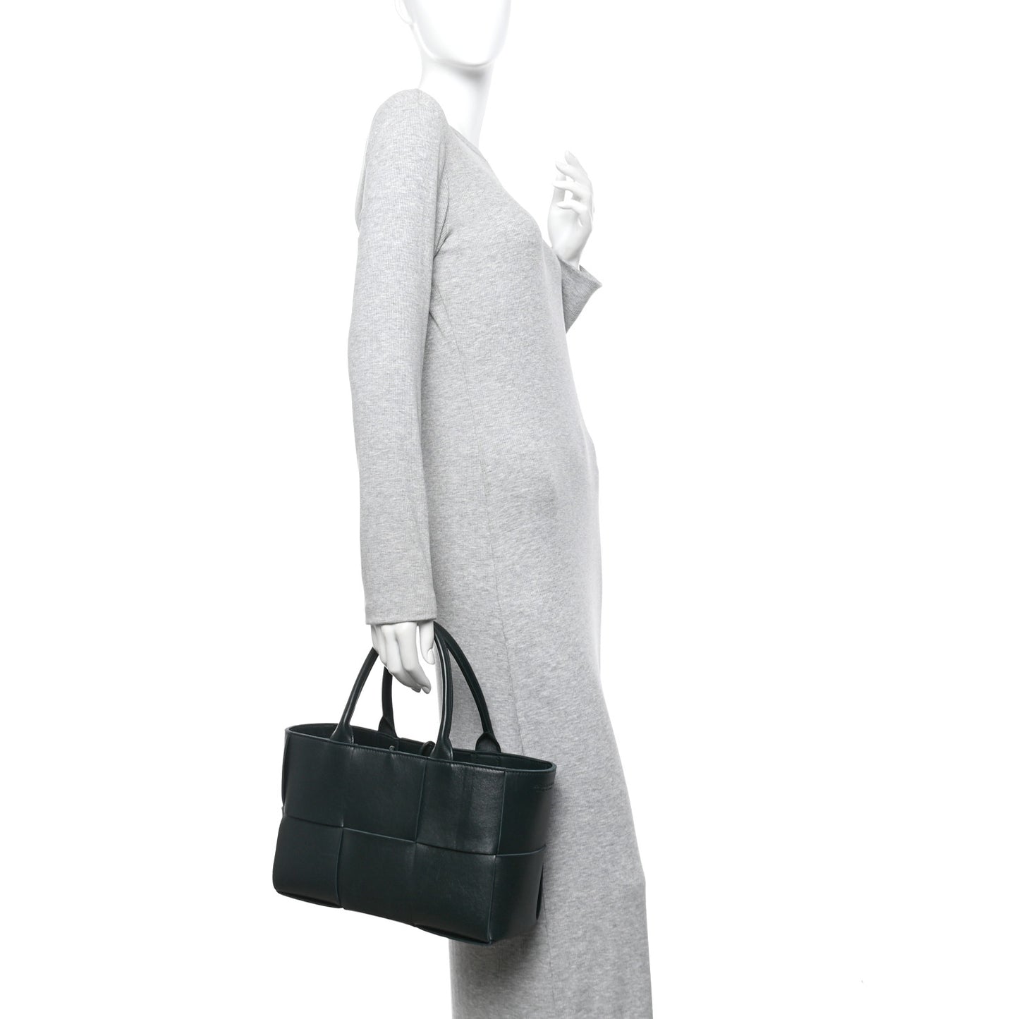 Nappa Maxi Intrecciato Small Arco Tote Inkwell