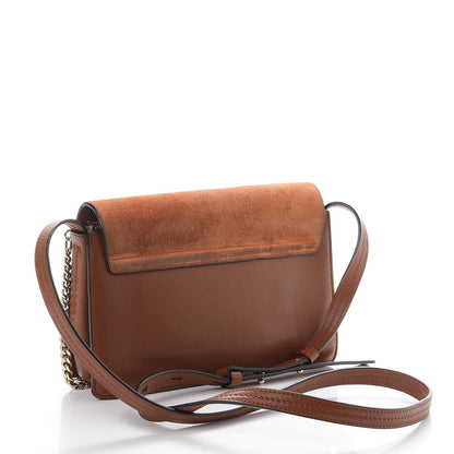 Chloe Suede Calfskin Small Faye Shoulder Bag Tobacco 3 of 10