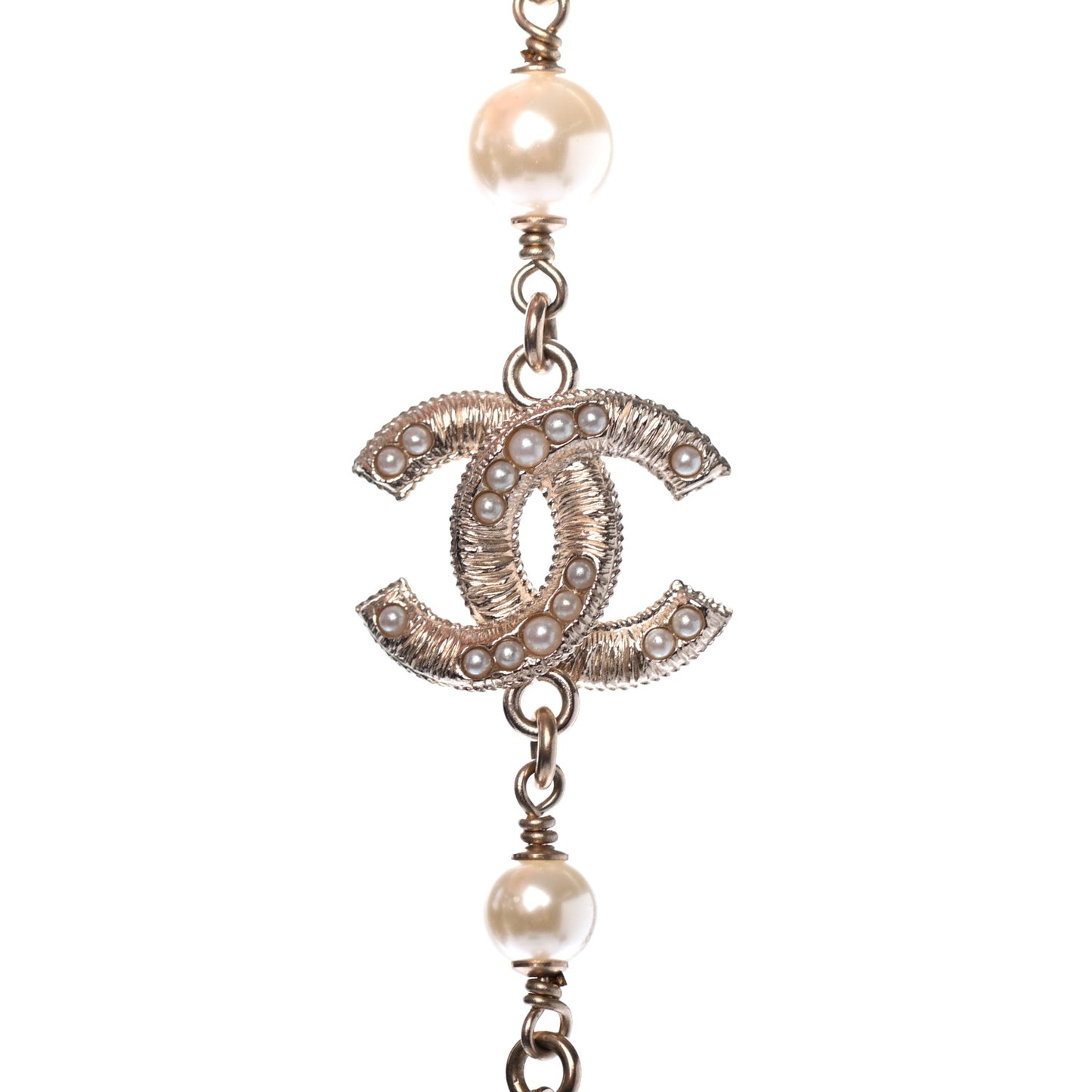 Pearl CC Necklace Light Gold