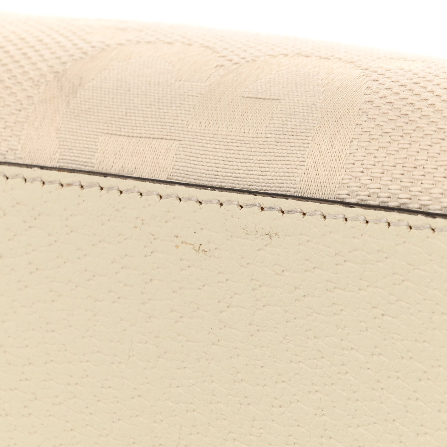 Gucci Monogram Jumbo GG Textured Dollar Calfskin Web Small Diana Tote Bag Mystic White 11 of 11