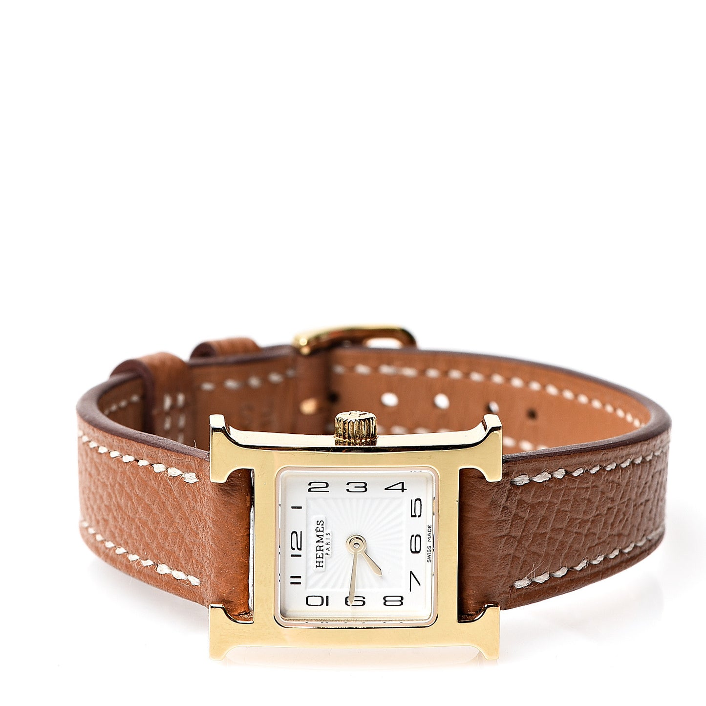 Stainless Steel Epsom 17.2mm Heure H Hour Quartz Watch Gold