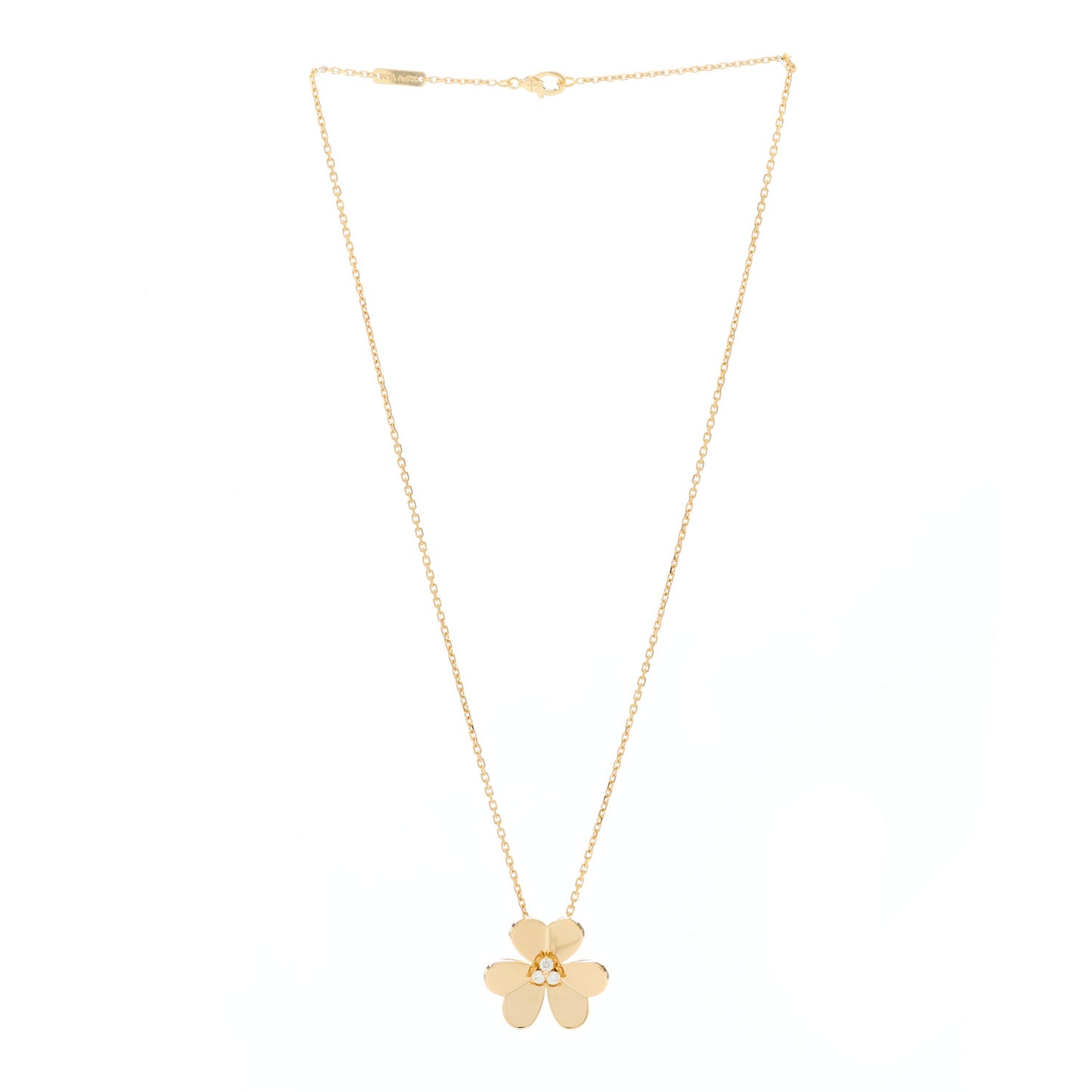18K Yellow Gold Diamond Large Frivole Pendant Necklace