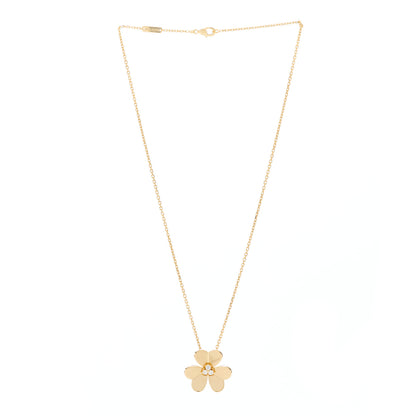 Van Cleef & Arpels 18K Yellow Gold Diamond Large Frivole Pendant Necklace 2 of 5