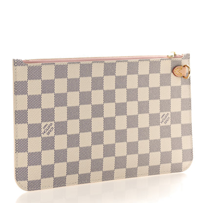 Louis Vuitton Damier Azur Neverfull MM GM Pochette Rose Ballerine 3 of 8