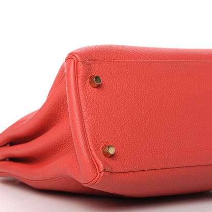 Hermes Togo Kelly Retourne 28 Rouge Pivoine 6 of 10