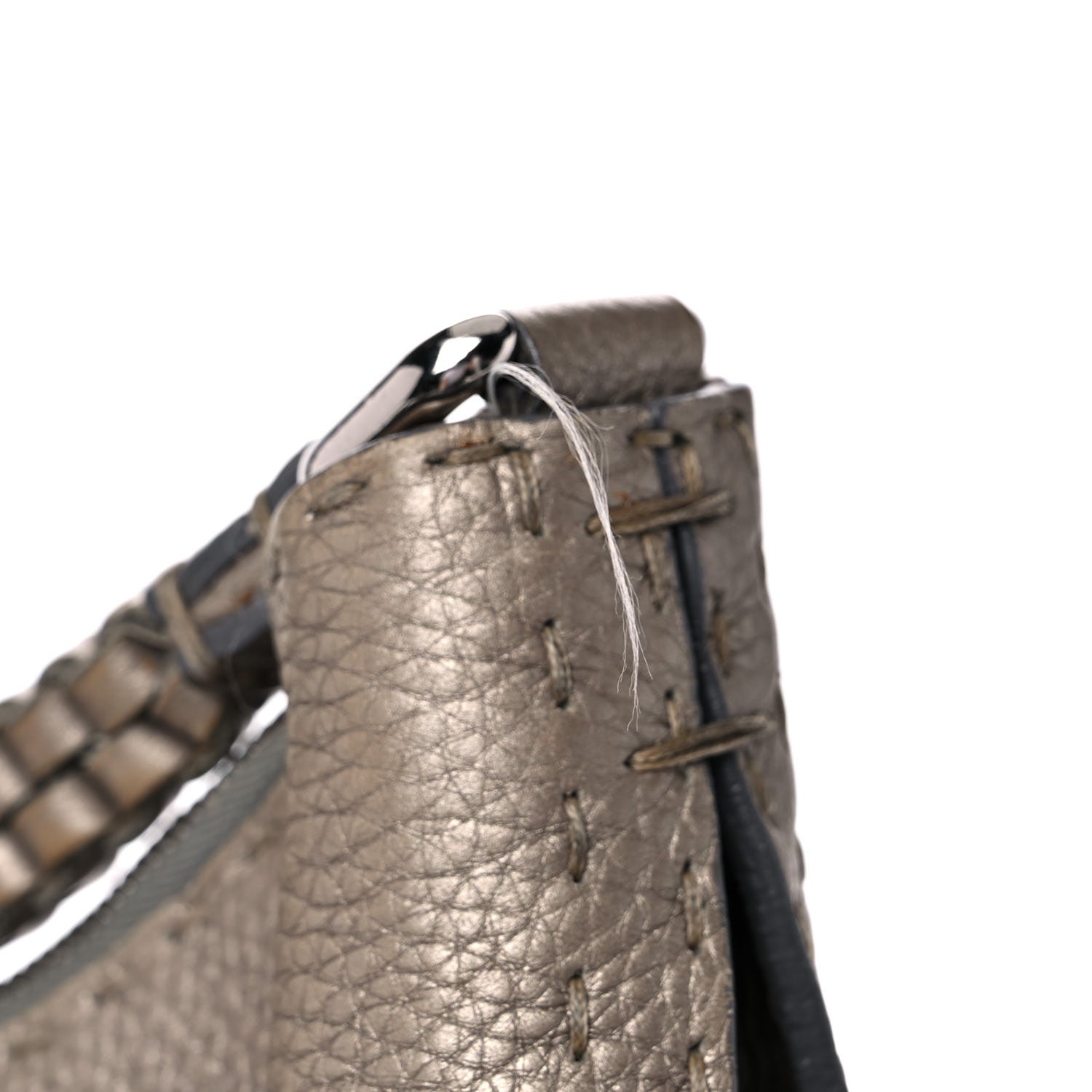 Fendi Cuoio Romano Selleria Hobo Peltro 21 of 22