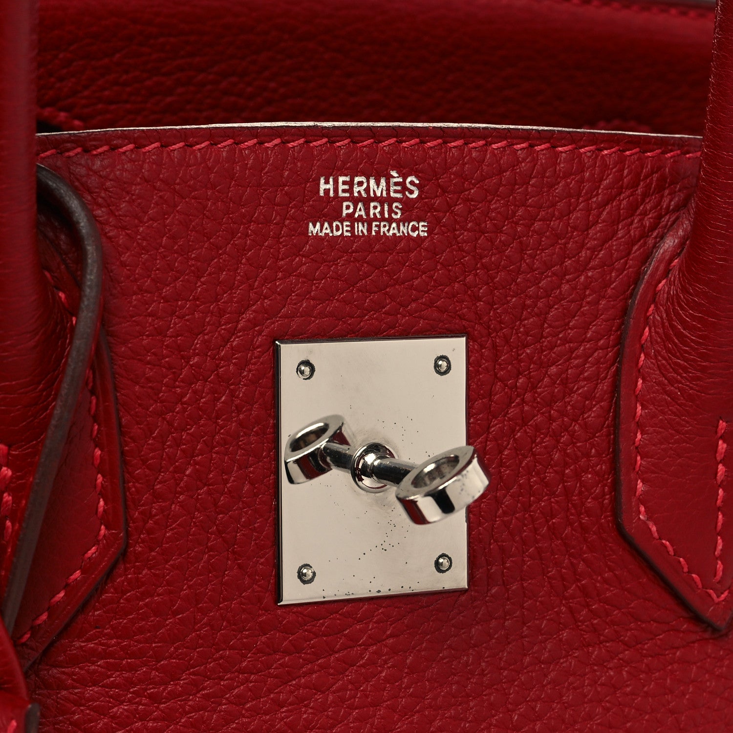 Hermes Taurillon Clemence Birkin 30 Rouge Garance 6 of 13