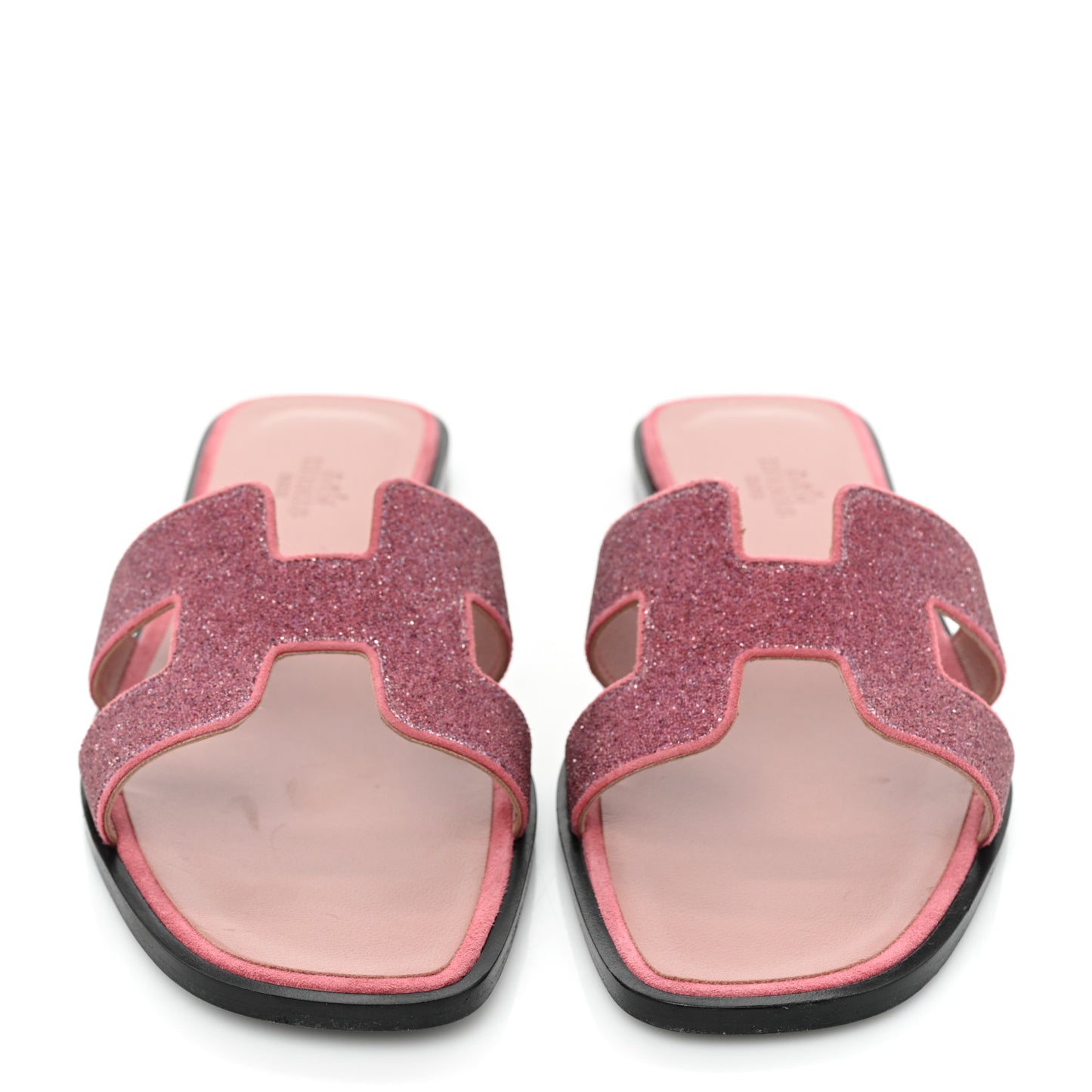 Suede Goatskin Crystal Powder Oran Sandals 38.5 Bois De Rose