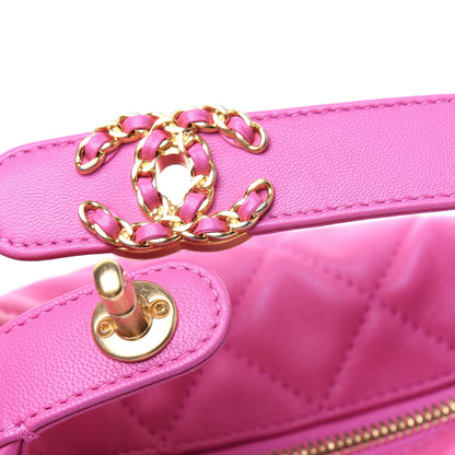 Chanel Lambskin Quilted Small Perfect Meeting Hobo Pink 12 of 15