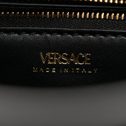 Versace Calfskin Medium La Medusa Top Handle Handbag Black 6 of 11