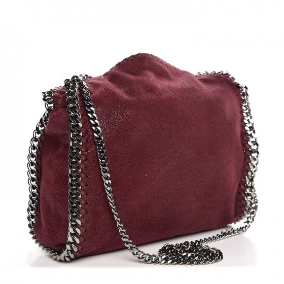 Stella McCartney Shaggy Deer Mini Falabella Fold Over Tote Plum 4 of 10