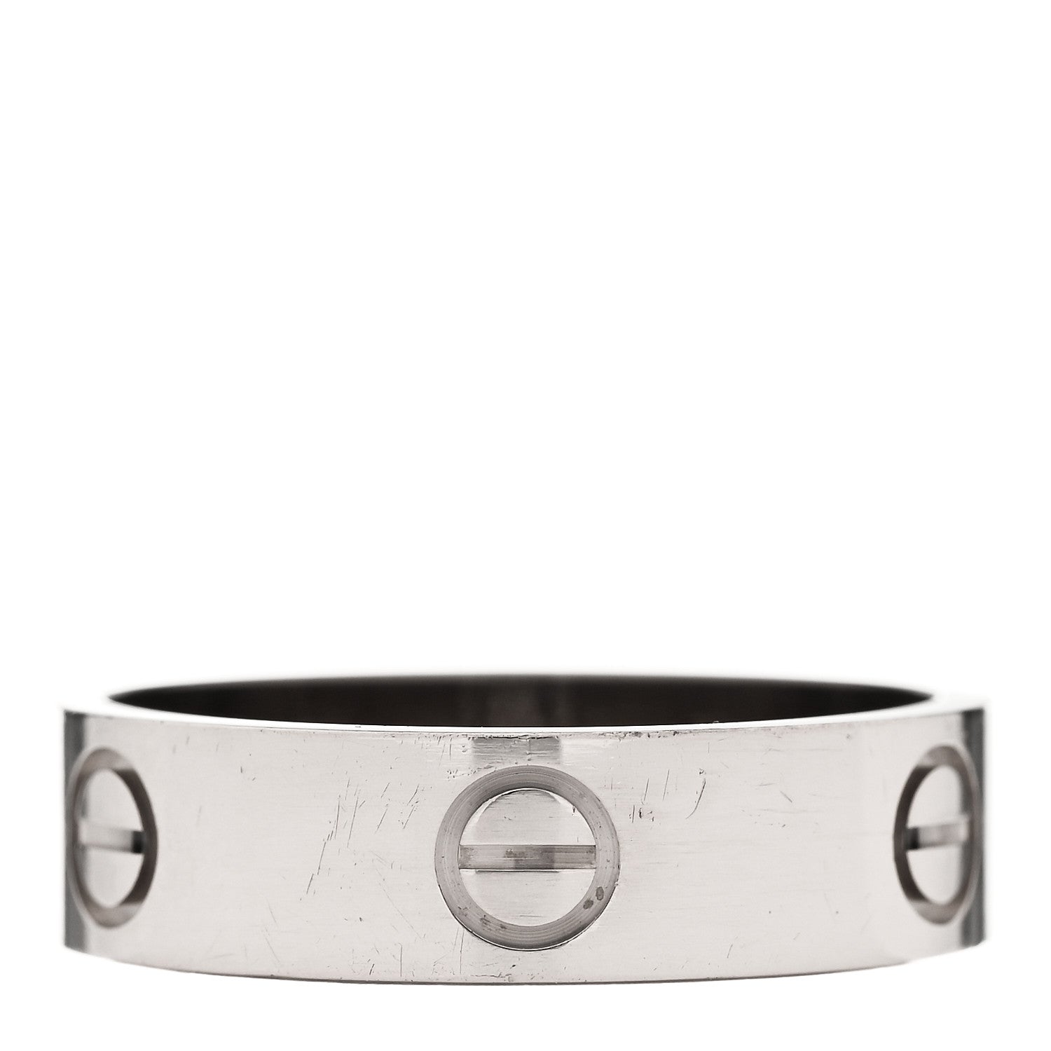 Cartier 18K White Gold 5.5mm LOVE Ring 58 8.5 3 of 4