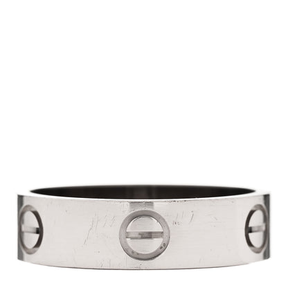 Cartier 18K White Gold 5.5mm LOVE Ring 58 8.5 3 of 4