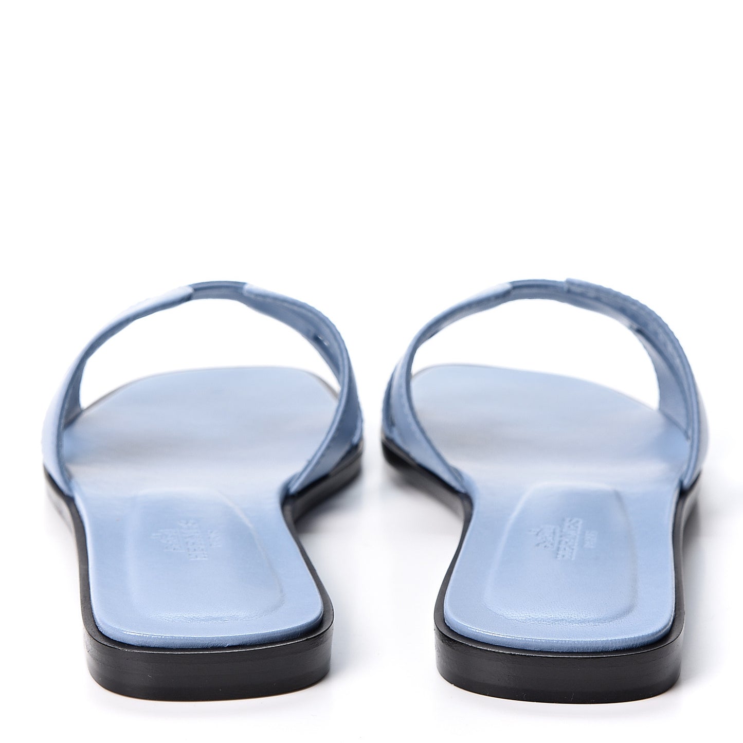Box Calfskin Oran Sandals 37 Light Bleu