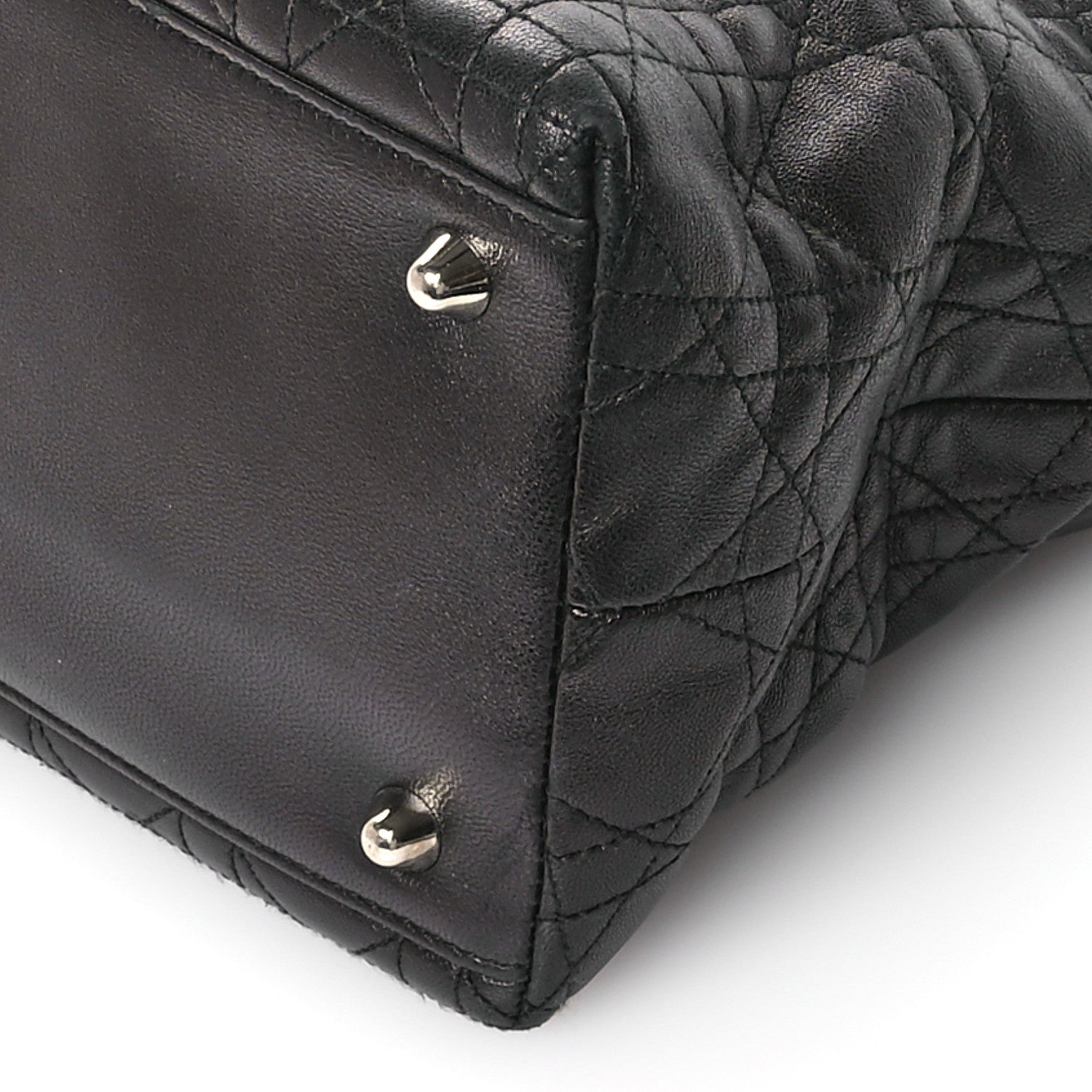 Christian Dior Lambskin Cannage Small Soft Lady Dior Tote Black 10 of 13