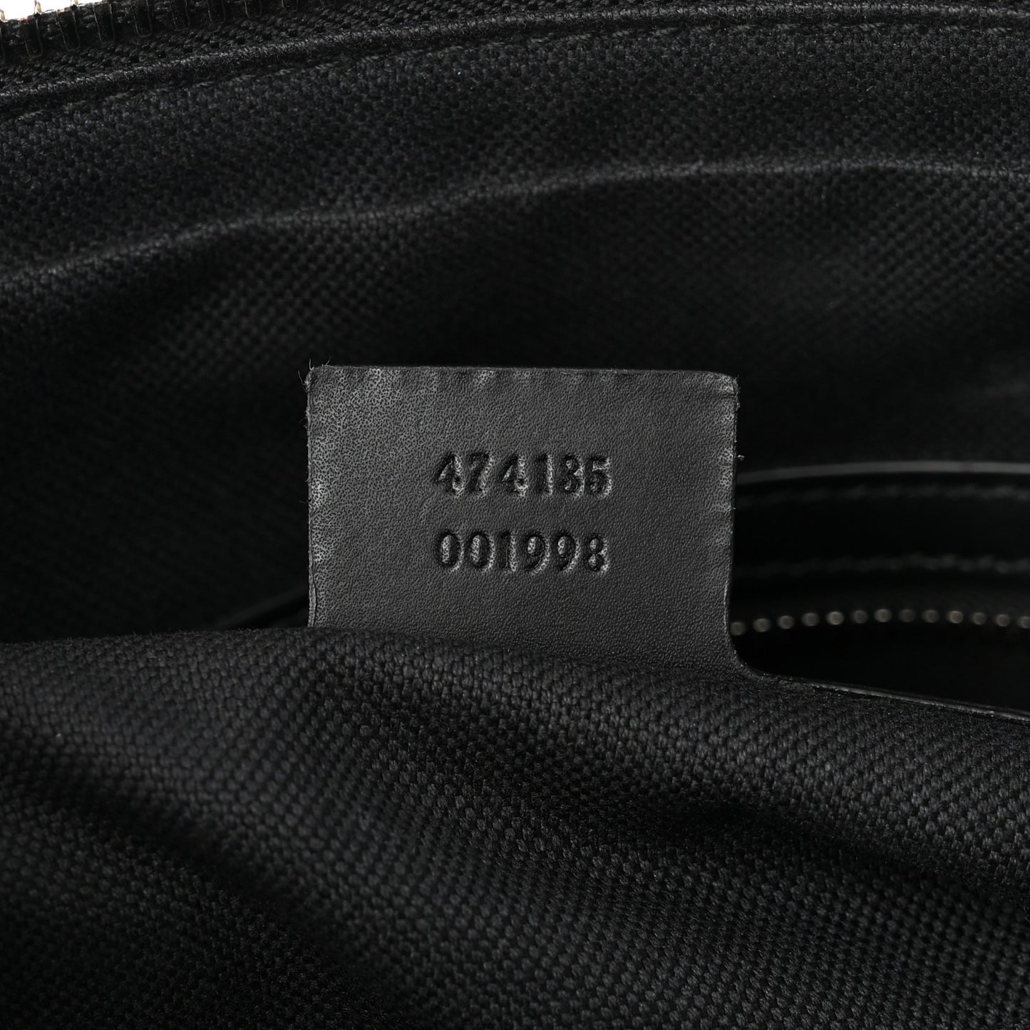 GG Supreme Monogram Appia Calfskin Web Briefcase Black
