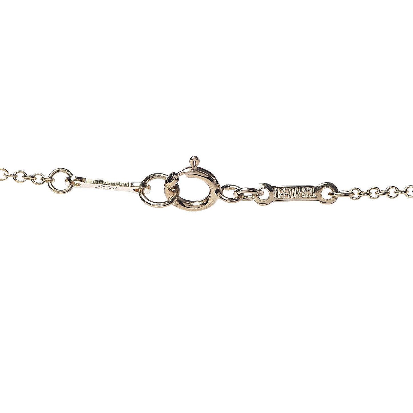 18K Yellow Gold Elsa Peretti 5 Open Heart Station Necklace