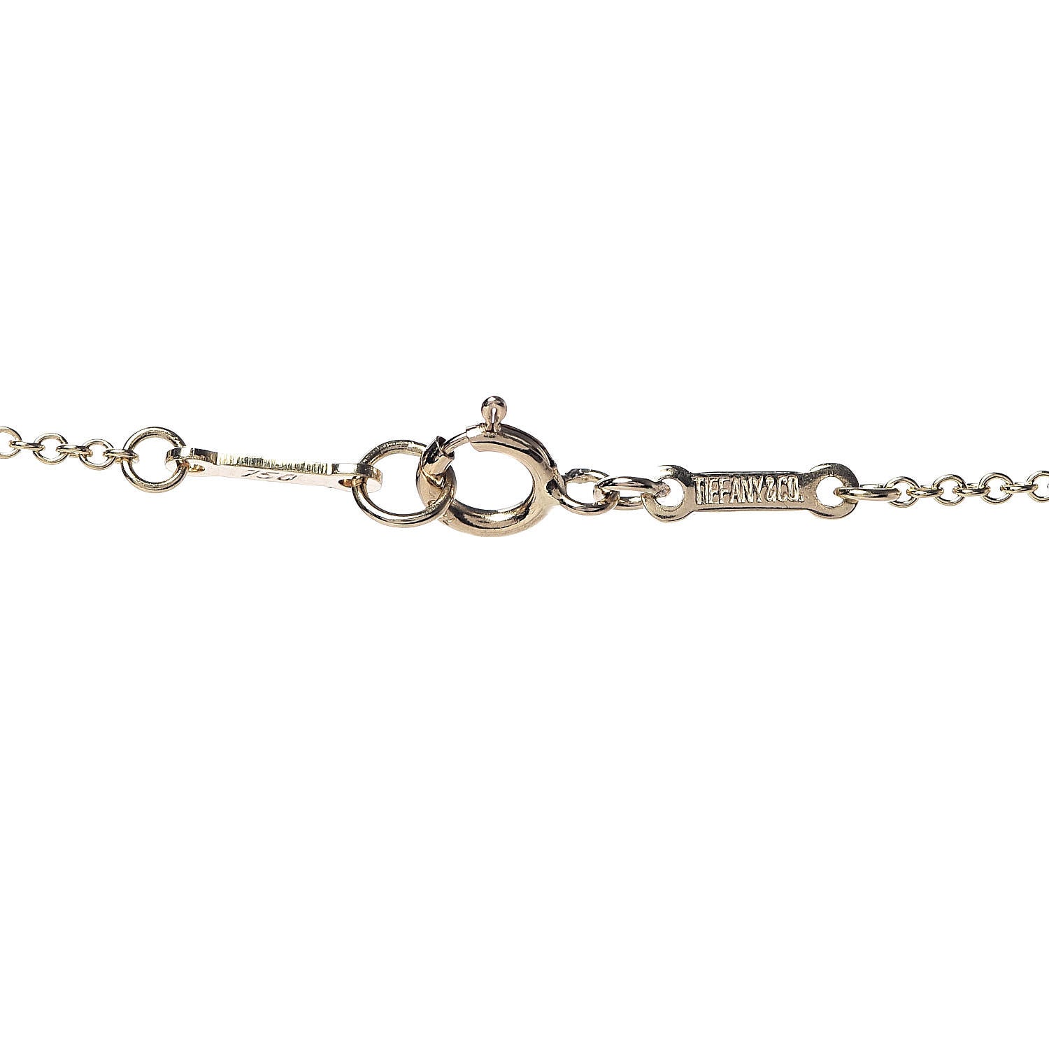 Tiffany 18K Yellow Gold Elsa Peretti 5 Open Heart Station Necklace 4 of 4