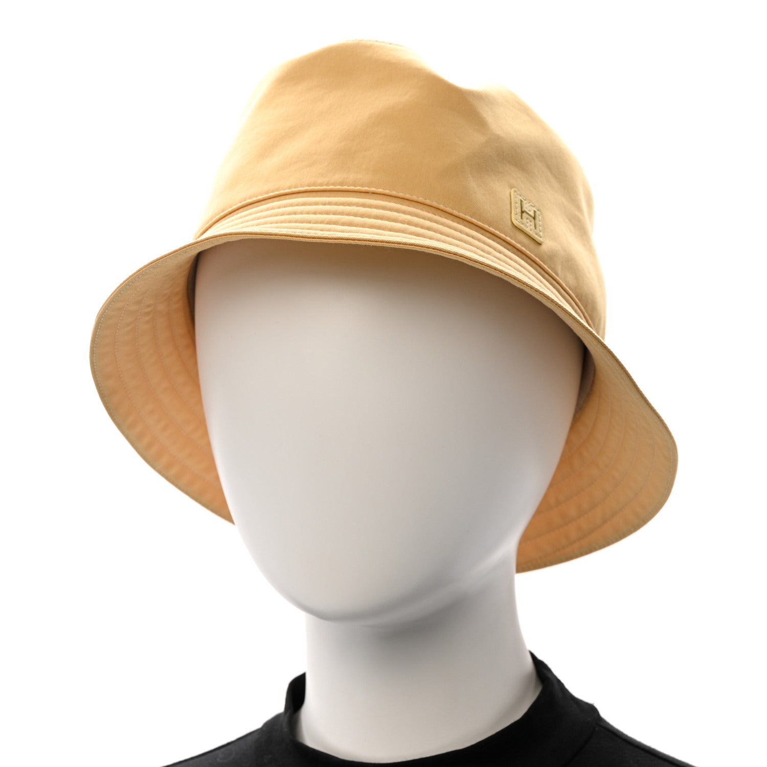 Hermes Cotton Fred H Cut Bucket Hat 60 Banane Jaune Poussin 2 of 8