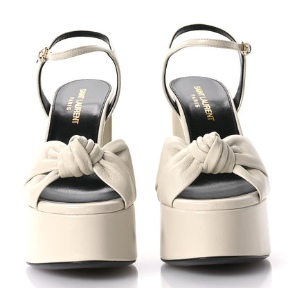 Saint Laurent Vendome Bianca 85 Platform Sandals 35.5 Pearl 3 of 9