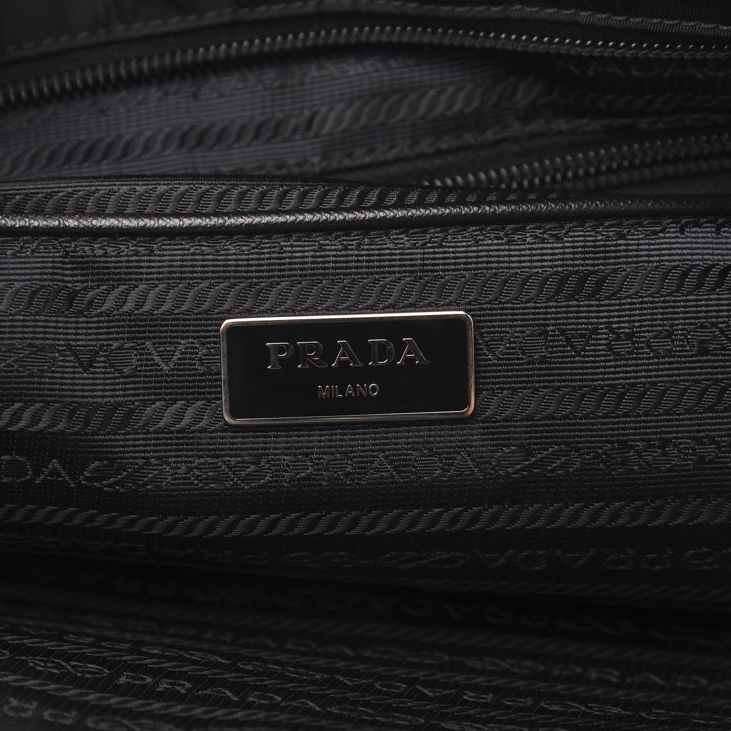 Tessuto Nylon Saffiano Tote Black