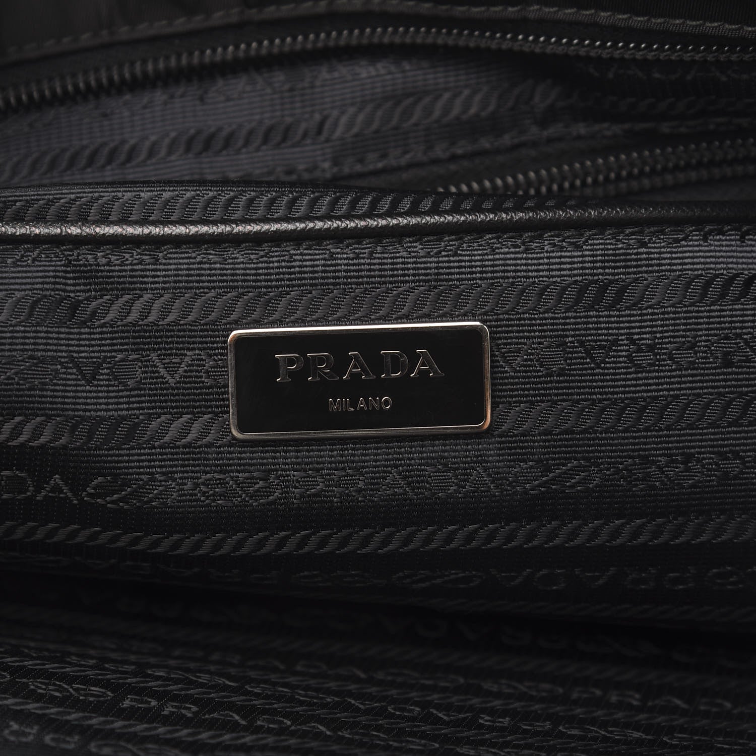 Prada Tessuto Nylon Saffiano Tote Black 7 of 13