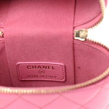 Chanel Caviar Quilted Phone Holder With Chain Pink 6 of 16