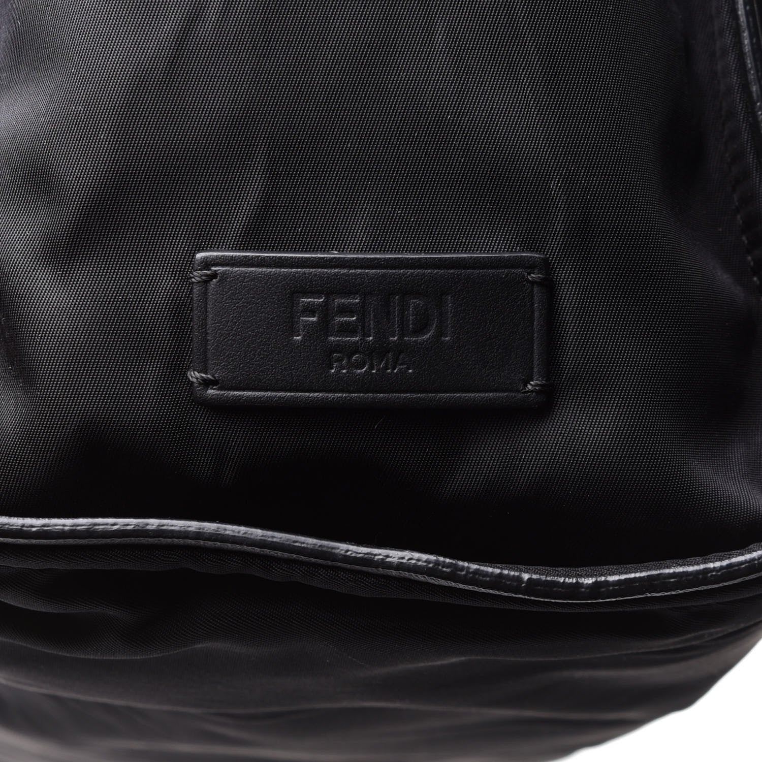 Fendi Nylon Vitello Century Dolce Monster Eyes Tote Black Sunflower 12 of 17