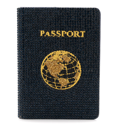 Judith Leiber Crystal Traveler Passport Holder Jet 1 of 7