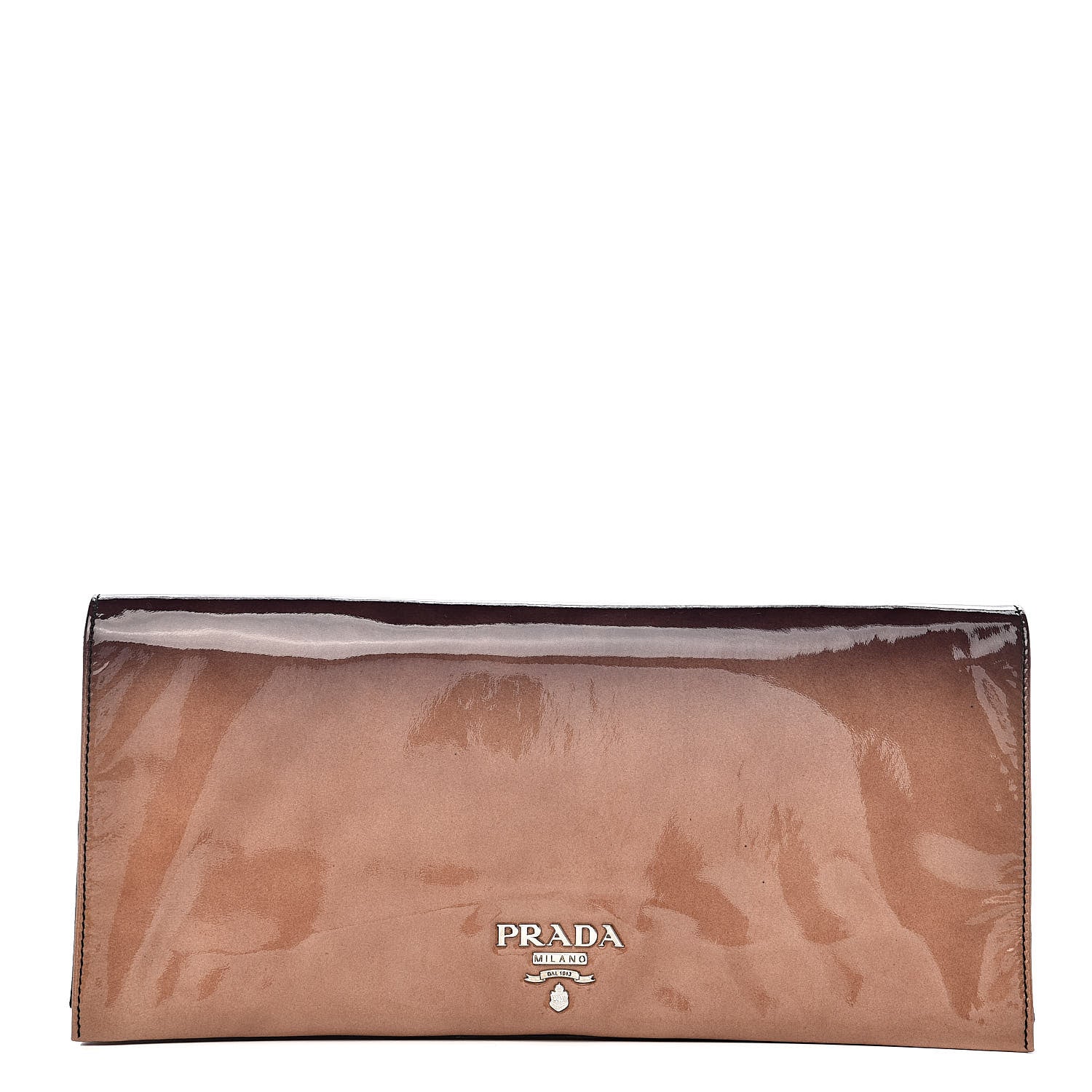 Prada Vernice Sfumata Metal Clutch Nudo Black 1 of 9