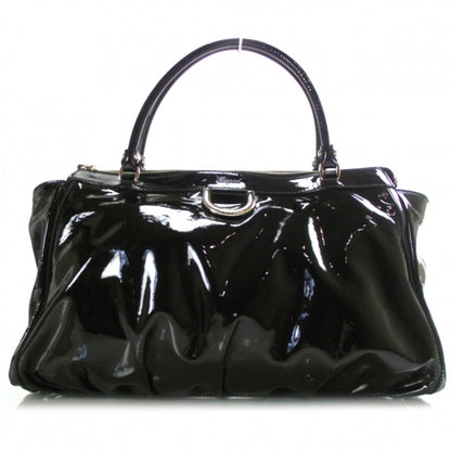 Gucci Patent D Gold Tote Black 1 of 10