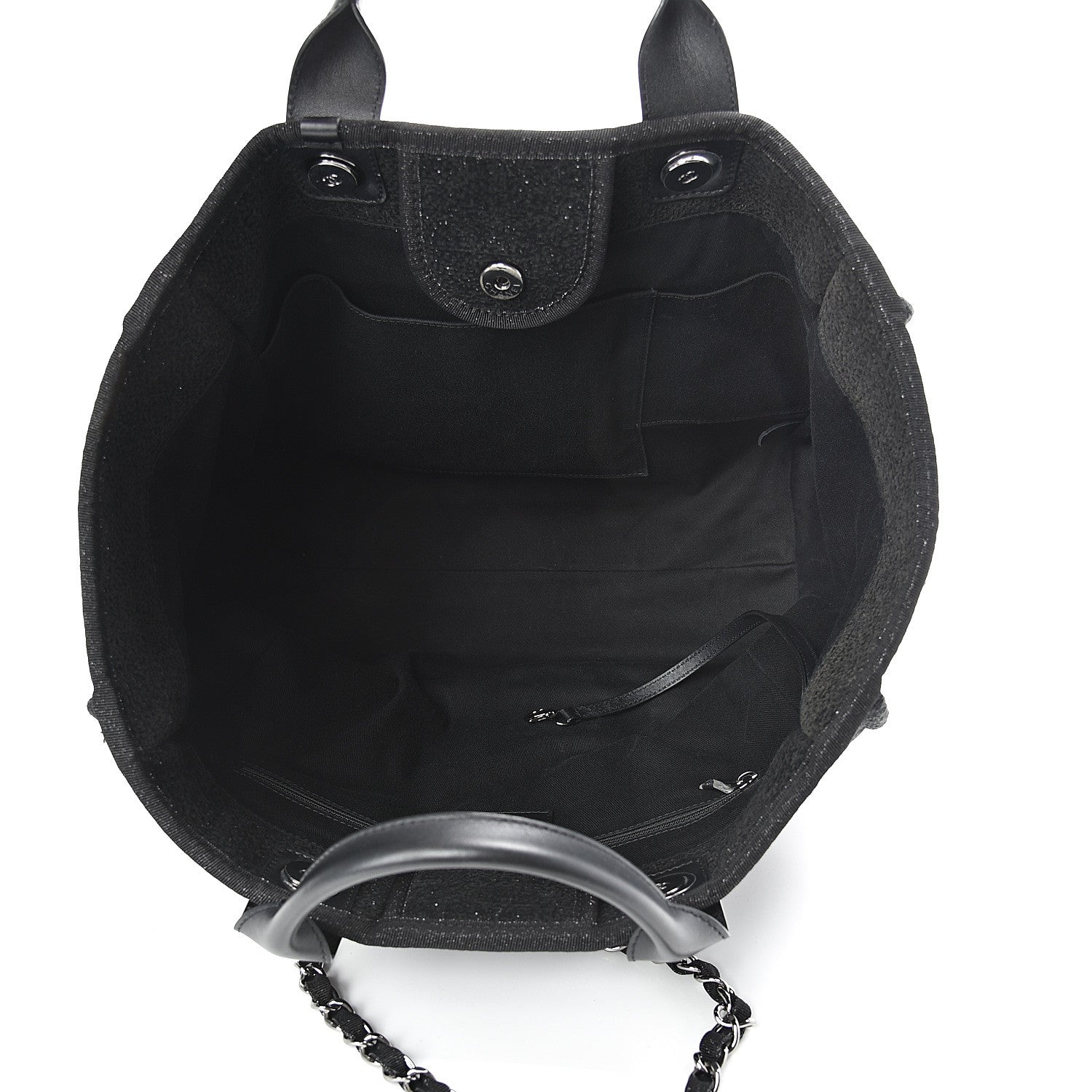 Chanel Lurex Boucle Medium Deauville Tote Black 5 of 11