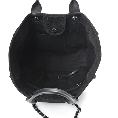 Chanel Lurex Boucle Medium Deauville Tote Black 5 of 11