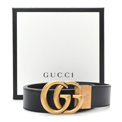 Gucci Calfskin Double G Reversible 37mm Belt 90 36 Black Cocoa 6 of 6