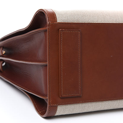 Saint Laurent Linen Calfskin Medium Souple Sac De Jour Cognac 7 of 14