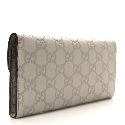 Gucci Guccissima Interlocking G Continental Wallet White 3 of 9