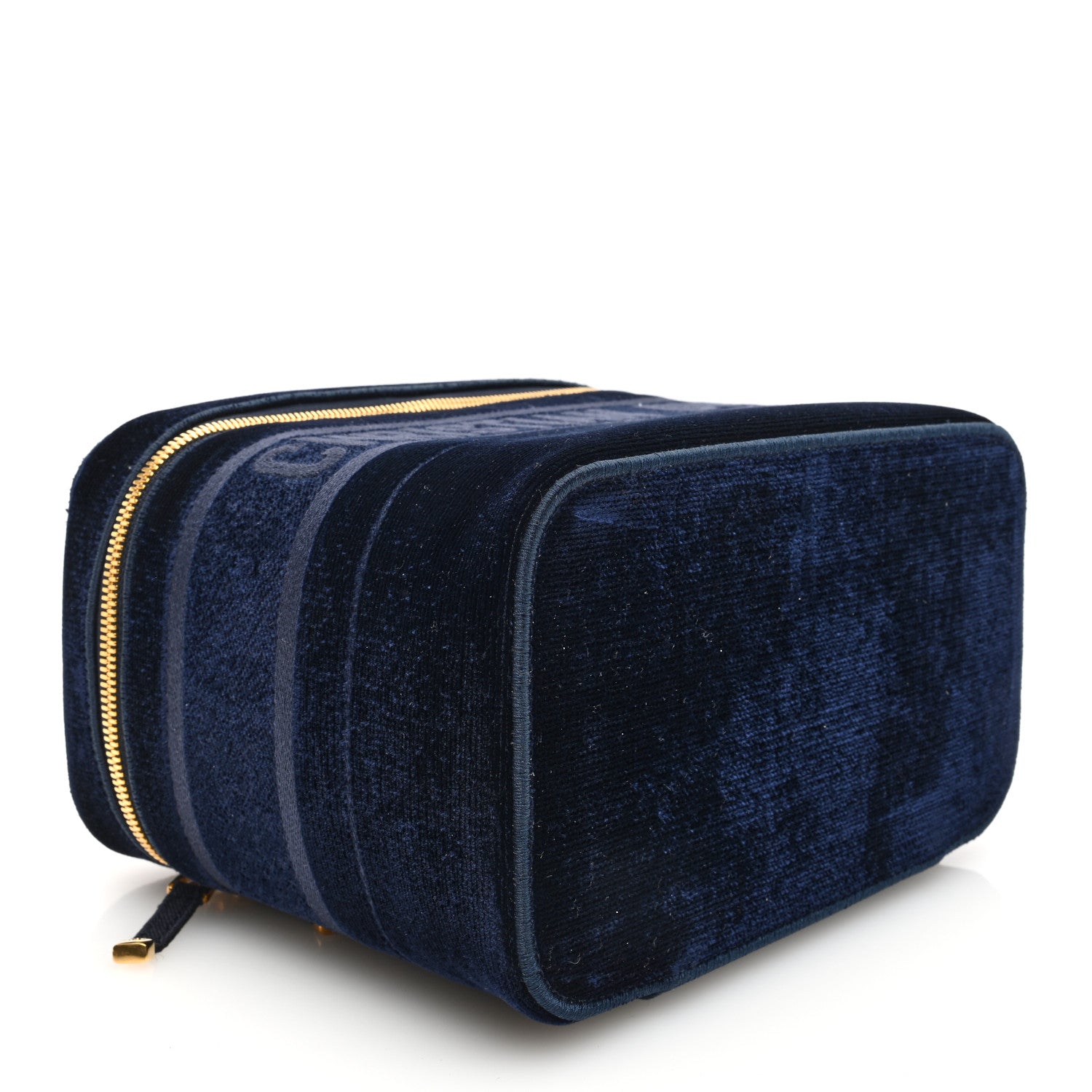 Christian Dior Velvet Cannage Diortravel Vanity Case Blue 4 of 6