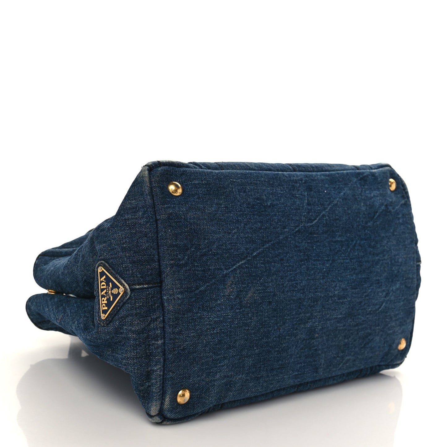 Denim Logo Tote Bleu