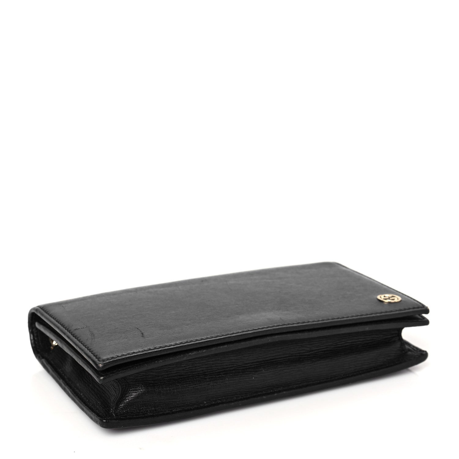 Gucci Textured Calfskin Medium Betty Chain Wallet Black 4 of 9