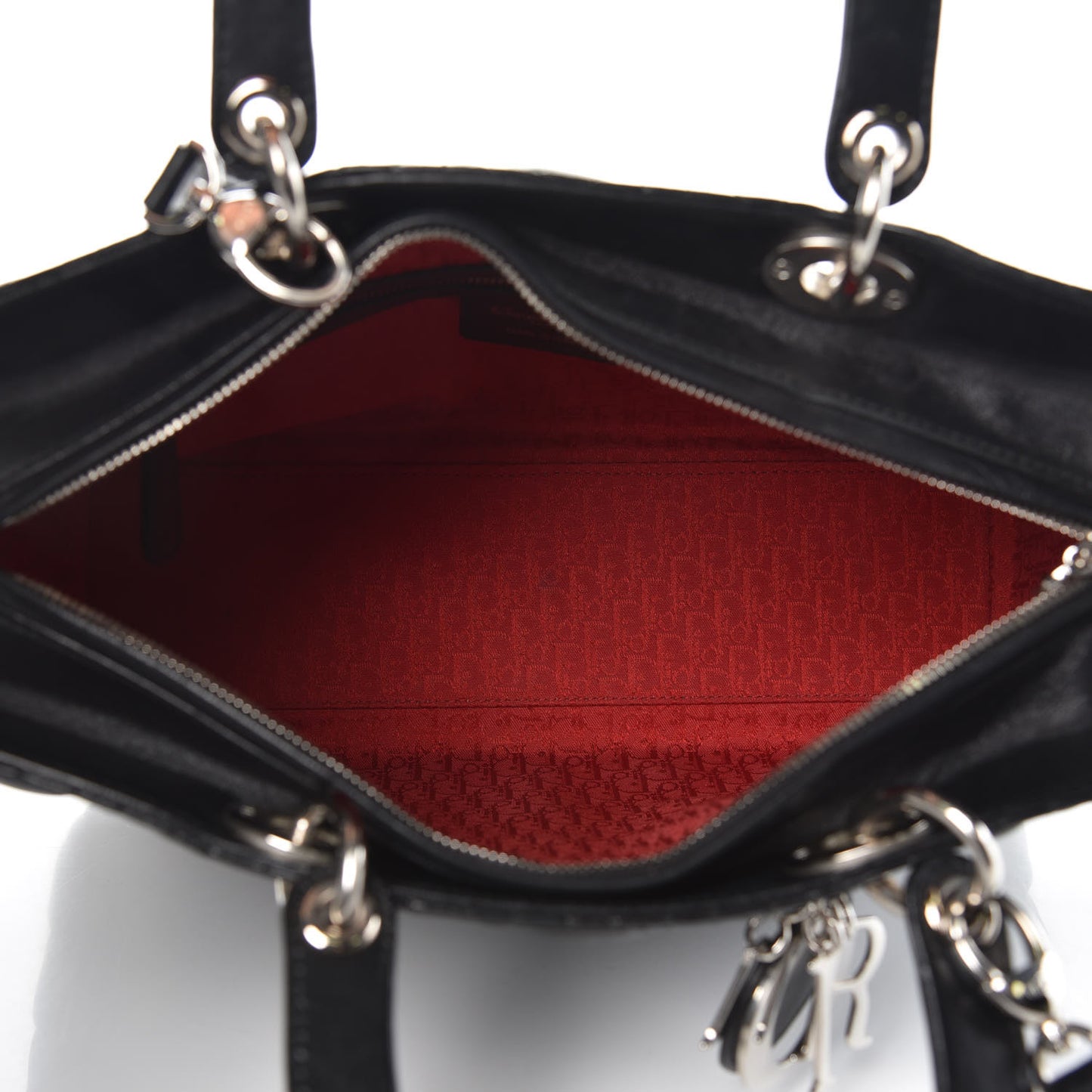 Lambskin Cannage Large Lady Dior Black