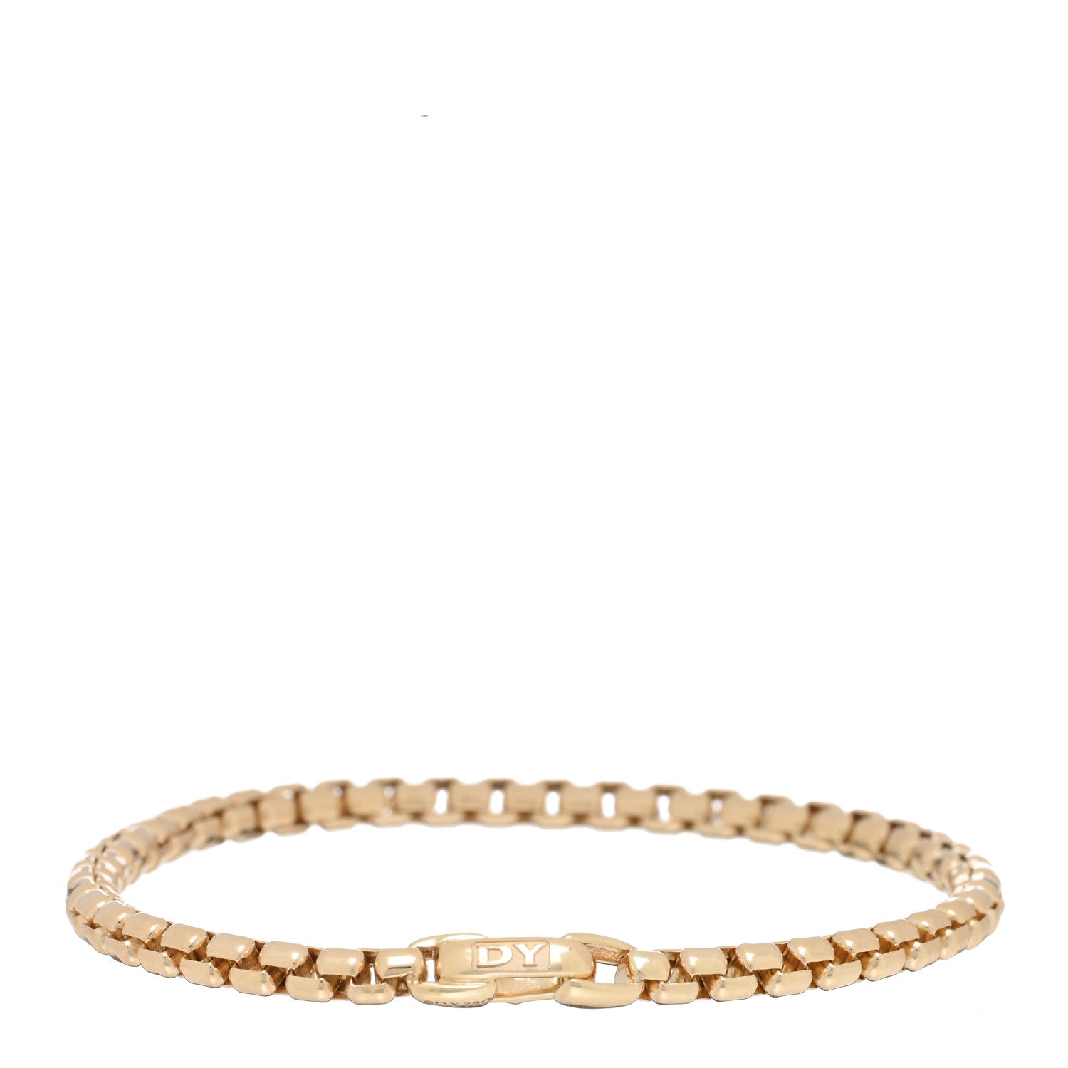 David Yurman 18K Yellow Gold 4mm Box Chain Bracelet 1 of 4